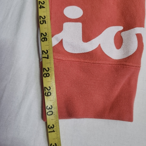 Champion men's reverse weave script logo spellout sweatpants joggers coral sz L - Picture 14 of 15